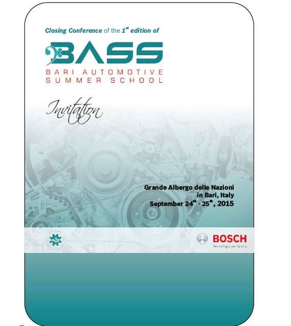 PWT invited by BOSCH to present at BASS