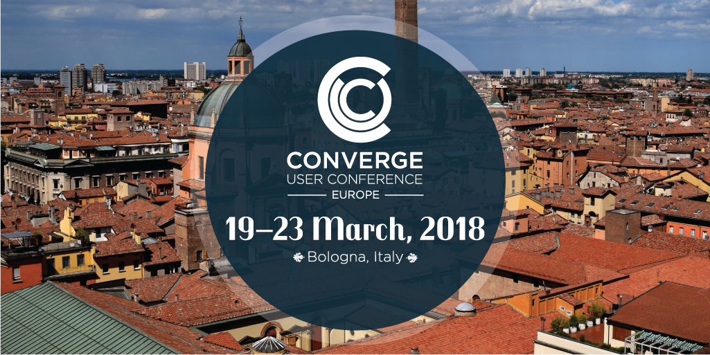 Join us in Bologna @ CONVERGE User Conference 2018 – Europe,